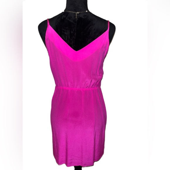 EUC Amanda Uprichard Pink 100% Silk Mini Dress- Medium - Picture 4 of 6